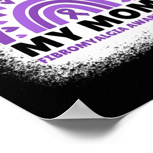 Ik Draag Paars voor mijn moeder Fibromyalgia Aware Poster (Hoek)