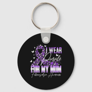 Ik Draag Paars voor mijn moeder Fibromyalgia Aware Sleutelhanger