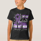 Ik Draag Paars voor mijn moeder Fibromyalgia Aware T-shirt (Voorkant)