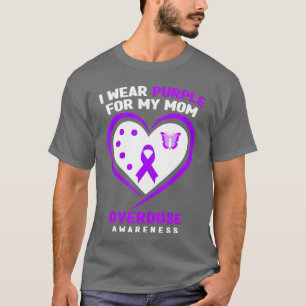 Ik draag paars voor mijn moeder Overdosis bewustzi T-shirt