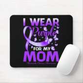Ik Draag Paars voor mijn moeder Pancreas Kanker Aw Muismat (Met muis)