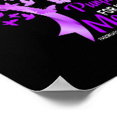 Ik Draag Paars voor mijn moeder Pancreas Kanker Aw Poster (Hoek)