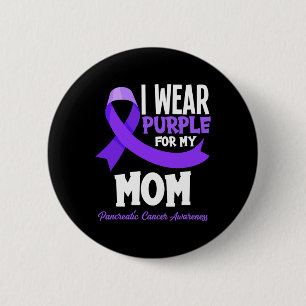Ik Draag Paars voor mijn moeder Pancreas Kanker Aw Ronde Button 5,7 Cm
