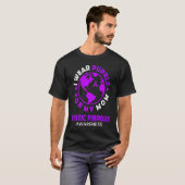 Ik draag PAARS voor mijn MOM CYSTIC FIBROSIS Bewus T-shirt (Voorkant volledig)