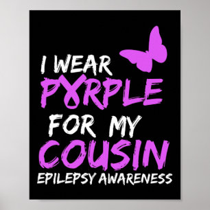 Ik Draag Paars voor mijn neef Butterfly Epilepsy A Poster