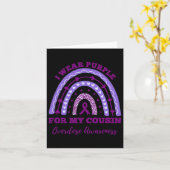 Ik Draag Paars Voor Mijn Neef Overdosis Bewustzijn Kaart (Gele Bloem)