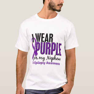 Ik Draag Paars voor mijn Nephew 10 epilepsie T-shirt