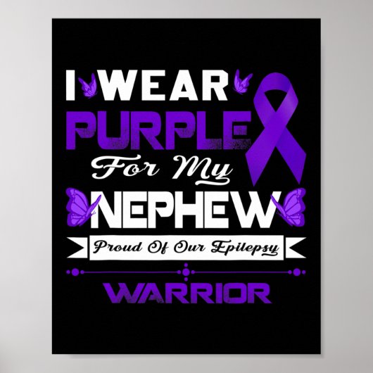 Ik Draag Paars voor mijn Nephewgroep van onze epil Poster (Voorkant)