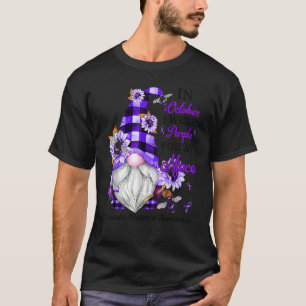 Ik Draag Paars voor mijn nichtje Paars Gnome Domes T-shirt
