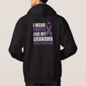 Ik Draag Paars voor mijn oma Alzheimer Hoodie (Achterkant)
