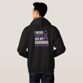 Ik Draag Paars voor mijn oma Alzheimer Hoodie (Achterkant volledig)