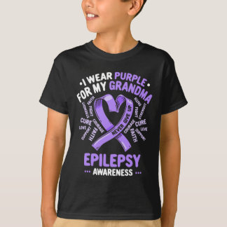 Ik Draag Paars voor mijn oma Epilepsy Bewustheid T-shirt