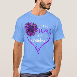 Ik Draag Paars voor mijn oma Epilepsy Bewustmaking T-shirt