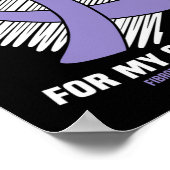 Ik Draag Paars voor mijn oma Fibromyalgia Awarenes Poster (Hoek)