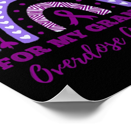 Ik Draag Paars voor mijn oma overdosering Poster (Hoek)