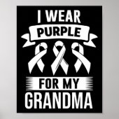 Ik Draag Paars voor mijn oma overdosis Poster (Voorkant)