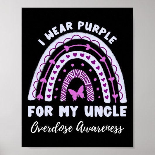 Ik Draag Paars voor mijn oom overdosis Poster (Voorkant)