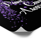 Ik Draag Paars voor mijn oom Pancreatic Cancer AWa Poster (Hoek)