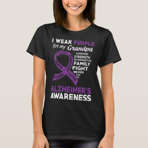 Ik Draag Paars voor mijn opa Alzheimer T-shirt