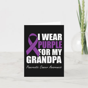 Ik Draag Paars voor mijn opa Pancreatic Cancer Awa Kaart
