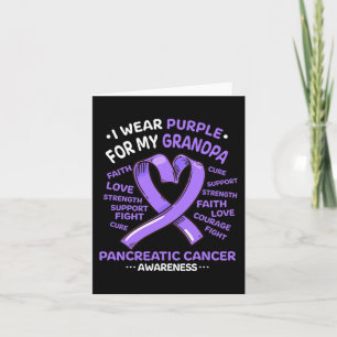 Ik Draag Paars voor mijn opa Pancreatic Cancer Awa Kaart