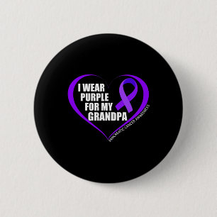 Ik Draag Paars voor mijn opa Pancreatic Cancer Awa Ronde Button 5,7 Cm