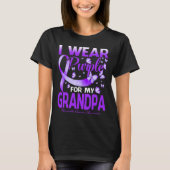 Ik Draag Paars voor mijn opa Pancreatic Cancer Awa T-shirt (Voorkant)
