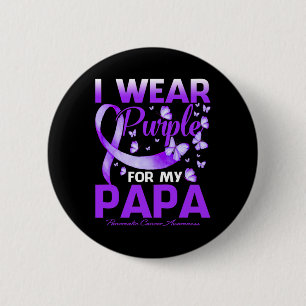 Ik Draag Paars voor mijn Papa-waren voor alvleeskl Ronde Button 5,7 Cm