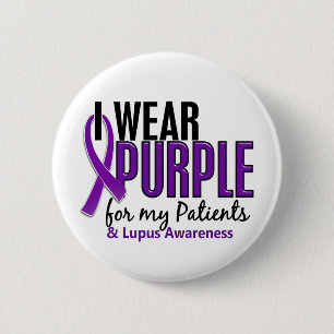 Ik Draag Paars voor mijn patiënten 10 lupus Ronde Button 5,7 Cm