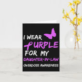 Ik draag paars voor mijn schoondochter Overdosis b Kaart (Gele Bloem)