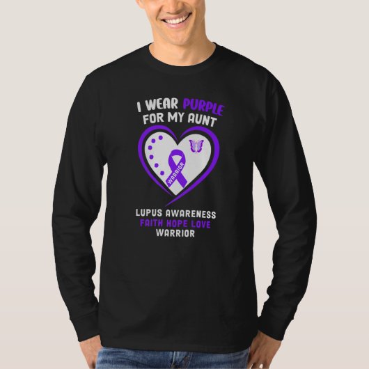 Ik Draag Paars voor mijn tante Lupus. T-shirt (Voorkant)