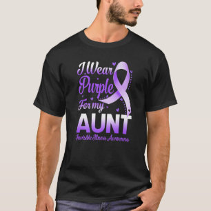 Ik Draag Paars voor mijn tante onzichtbare waren T-shirt