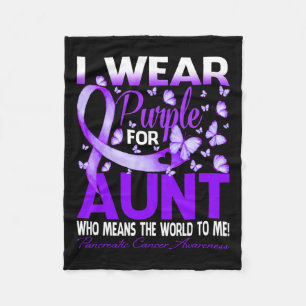 Ik Draag Paars voor mijn tante Pancreatic Cancer A Fleece Deken