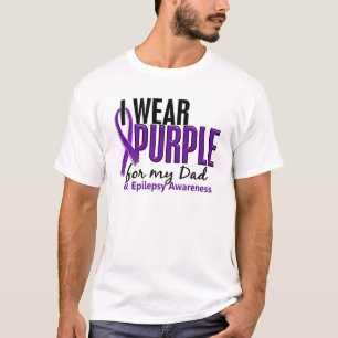 Ik Draag Paars voor mijn vader 10 epilepsie T-shirt
