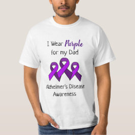 Ik Draag Paars voor mijn vader Alzheimer. T-shirt