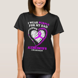 Ik Draag Paars voor mijn vader Alzheimer's dementi T-shirt