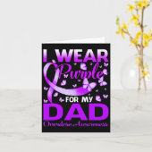 Ik Draag Paars voor mijn vader die een overdosis w Kaart (Gele Bloem)