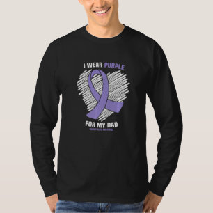 Ik Draag Paars voor mijn vader Fibromyalgia Awaren T-shirt