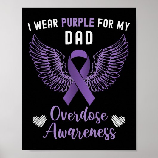 Ik Draag Paars voor mijn vader overdosis Poster (Voorkant)