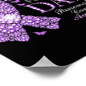 Ik Draag Paars voor mijn vader Pancreas Kanker Awa Poster (Hoek)