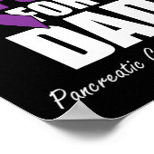 Ik Draag Paars voor mijn vader Pancreas Kanker Awa Poster (Hoek)