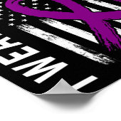 Ik Draag Paars voor mijn vader Pancreas Kanker Awa Poster (Hoek)