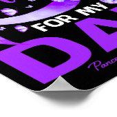 Ik Draag Paars voor mijn vader Pancreas Kanker Awa Poster (Hoek)