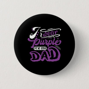 Ik Draag Paars voor mijn vader Pancreas Kanker Awa Ronde Button 5,7 Cm