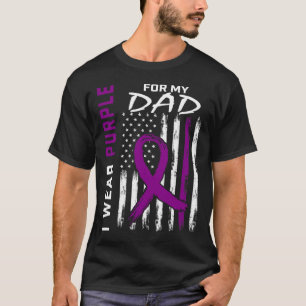 Ik Draag Paars voor mijn vader Pancreas Kanker Awa T-shirt