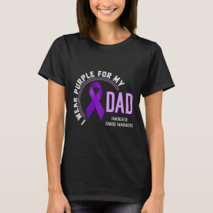 Ik Draag Paars voor mijn vader Pancreas Kanker Awa T-shirt