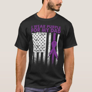Ik Draag Paars voor mijn vader Pancreas Kanker Awa T-shirt
