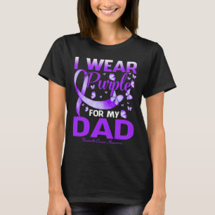 Ik Draag Paars voor mijn vader Pancreas Kanker Awa T-shirt