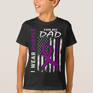 Ik Draag Paars voor mijn vader Pancreas Kanker Awa T-shirt