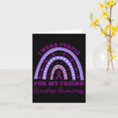 Ik draag paars voor mijn vriend overdosis bewustzi kaart (Gele Bloem)